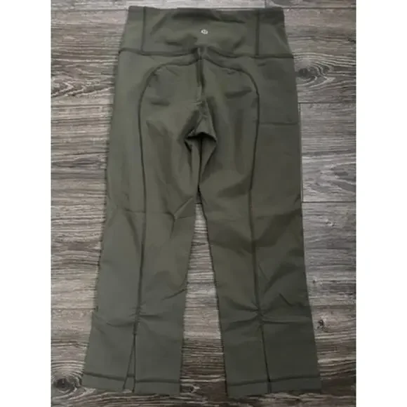 Lululemon Gather And Crow Crop Size 4 Green - Picture 7 of 8